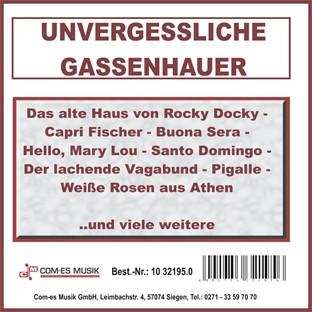 Album cover art for Unvergessliche Gassenhauer