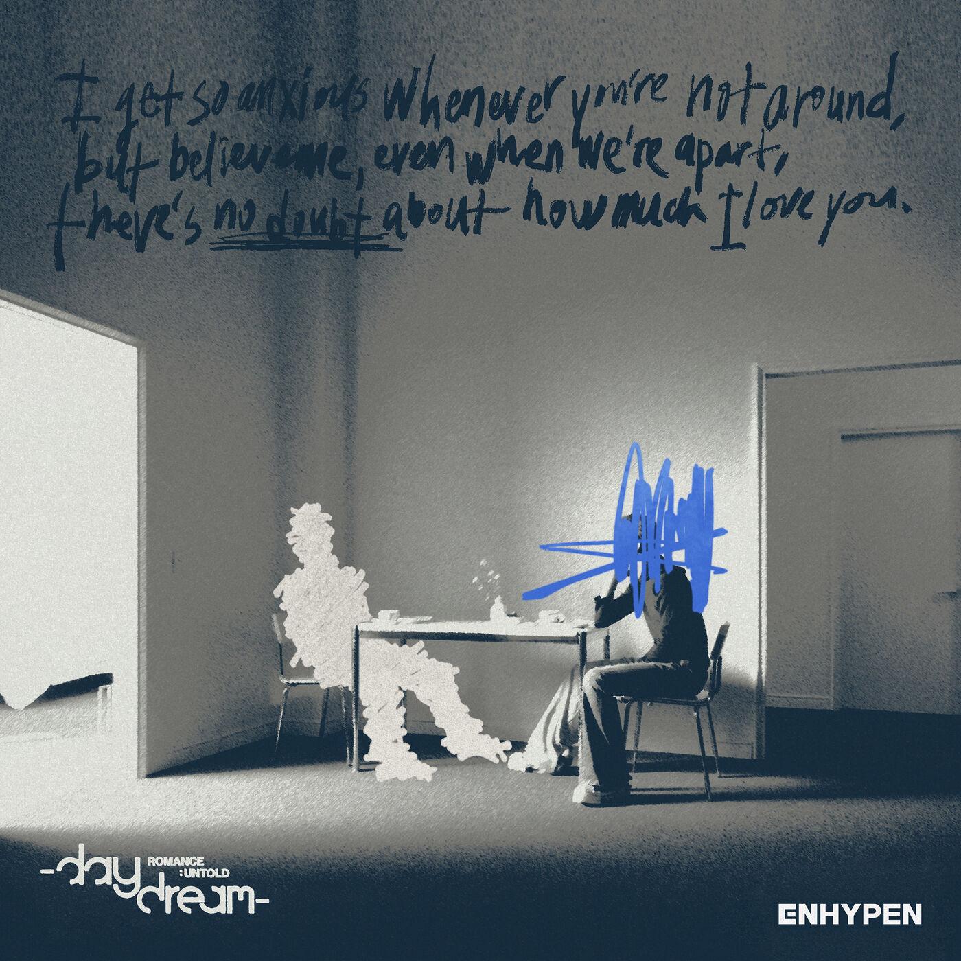 Lyric cover art as blurred background