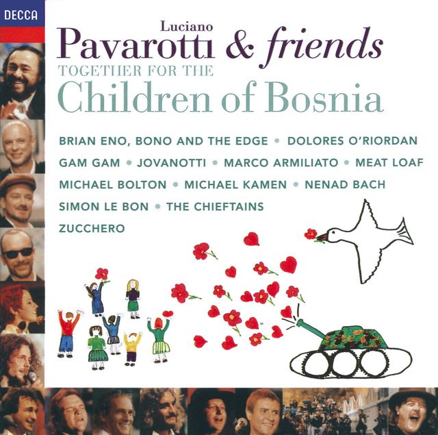 Album cover art for Pavarotti & Friends : Together For The Children Of Bosnia