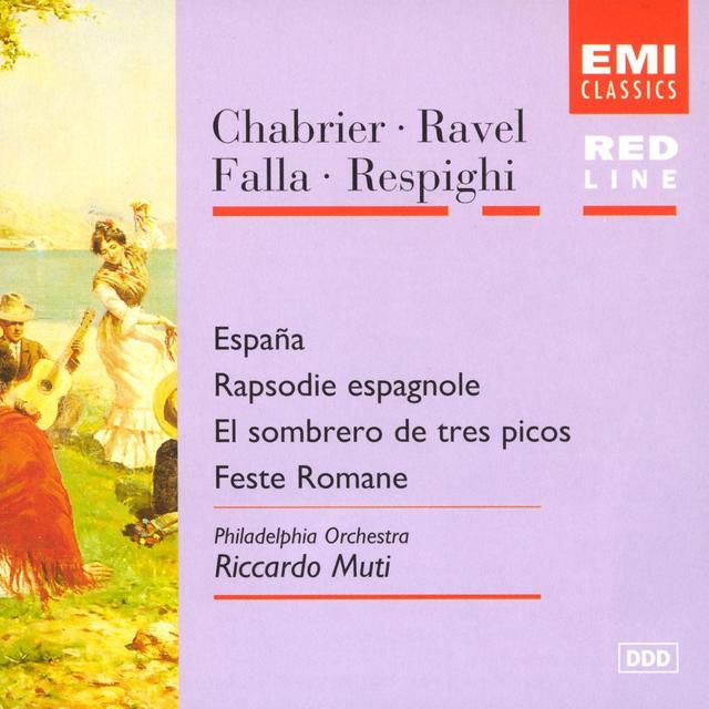 Album cover art for Chabrier - Ravel - Falla - Respighi