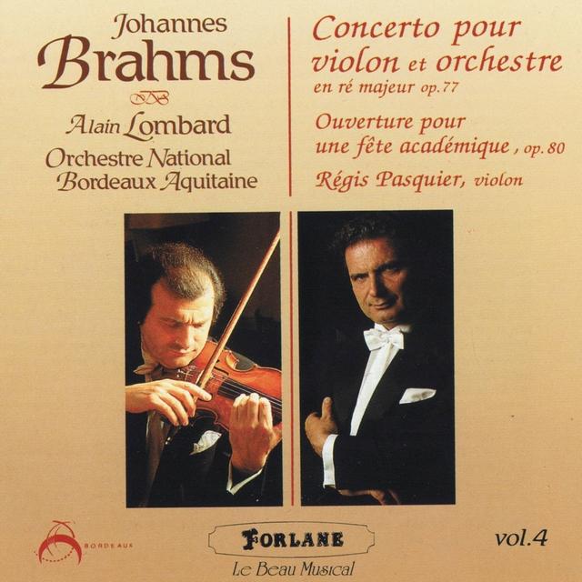 Album cover art for Brahms: Concerto pour Violon et Orchestre Op. 77 - Ouverture pour une fête académique, Op. 80