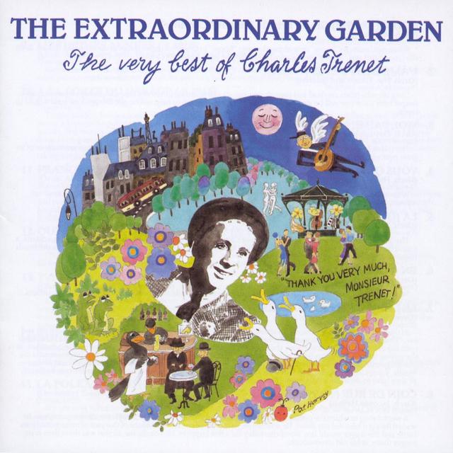 Album cover art for The Extraordinary Garden: The Very Best of Charles Trenet