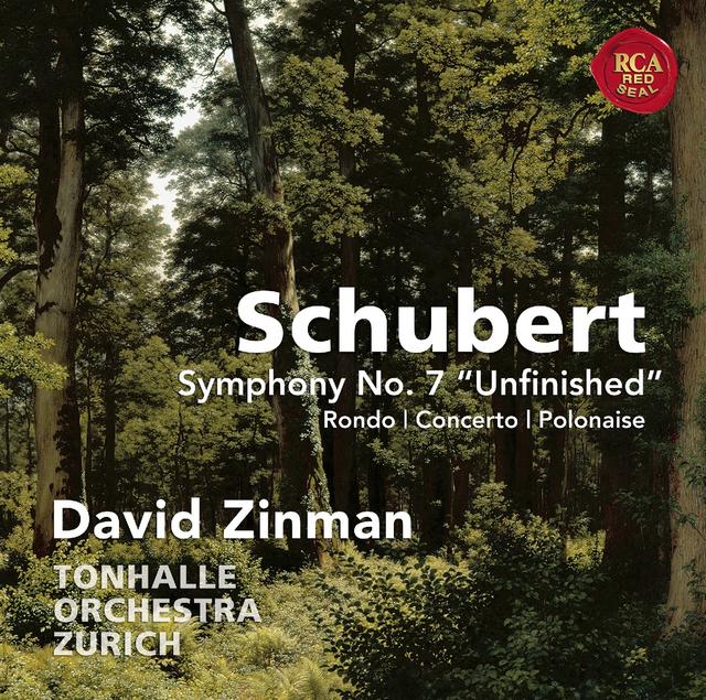 Album cover art for Schubert: Symphony No. 7 "Unfinished" & Rondo, Concerto & Polonaise For Violin And Orchestra