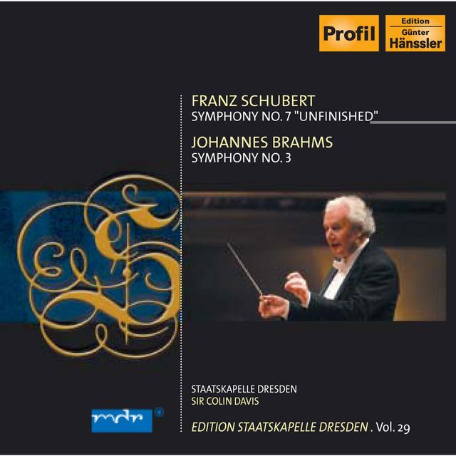 Album cover art for Schubert: Symphony N°7 "Unfinished" - Brahms: Symphony N°3