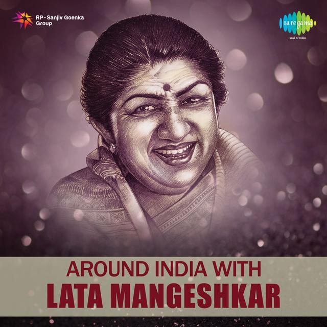 Album cover art for Around India with Lata Mangeshkar