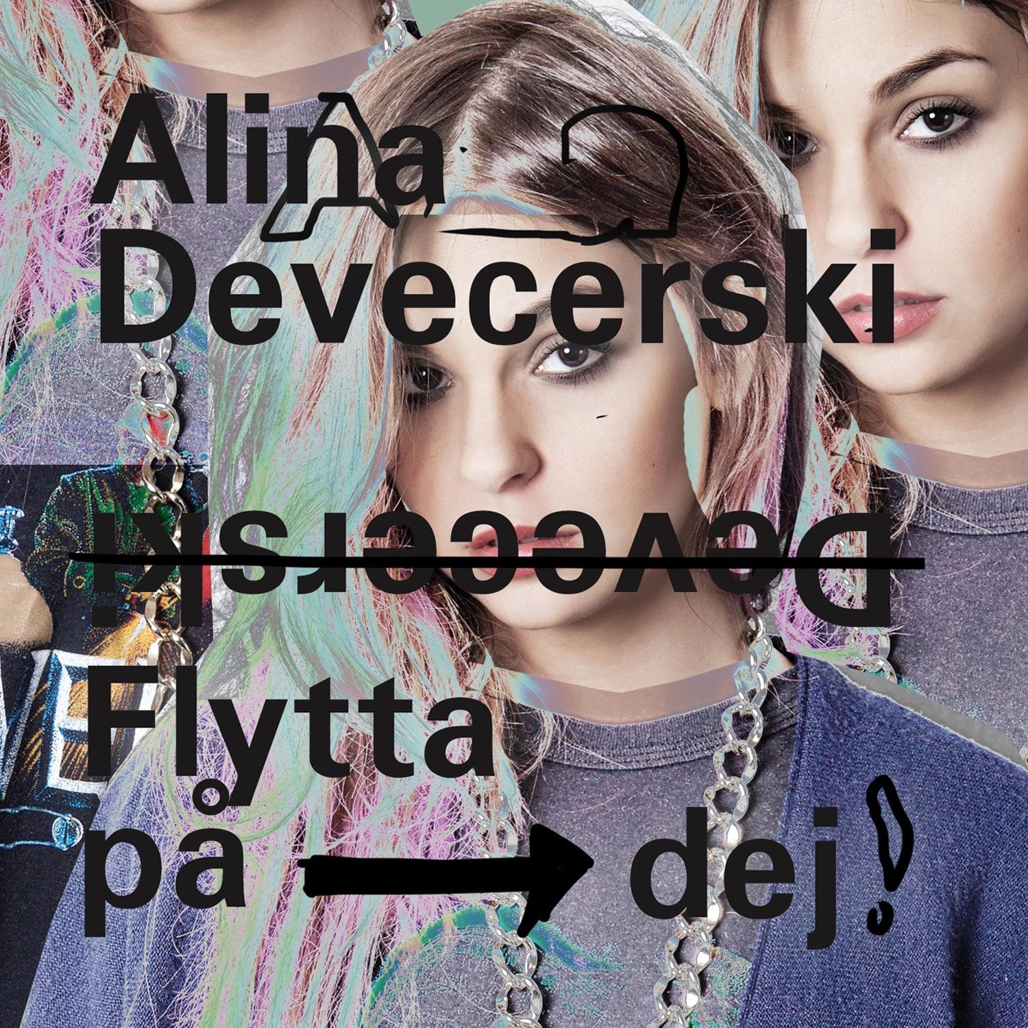 Lyric cover art as blurred background