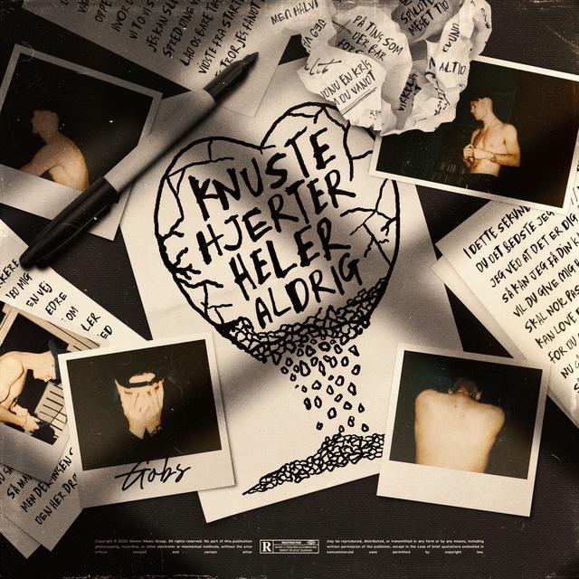 Album cover art for Knuste Hjerter Heler Aldrig