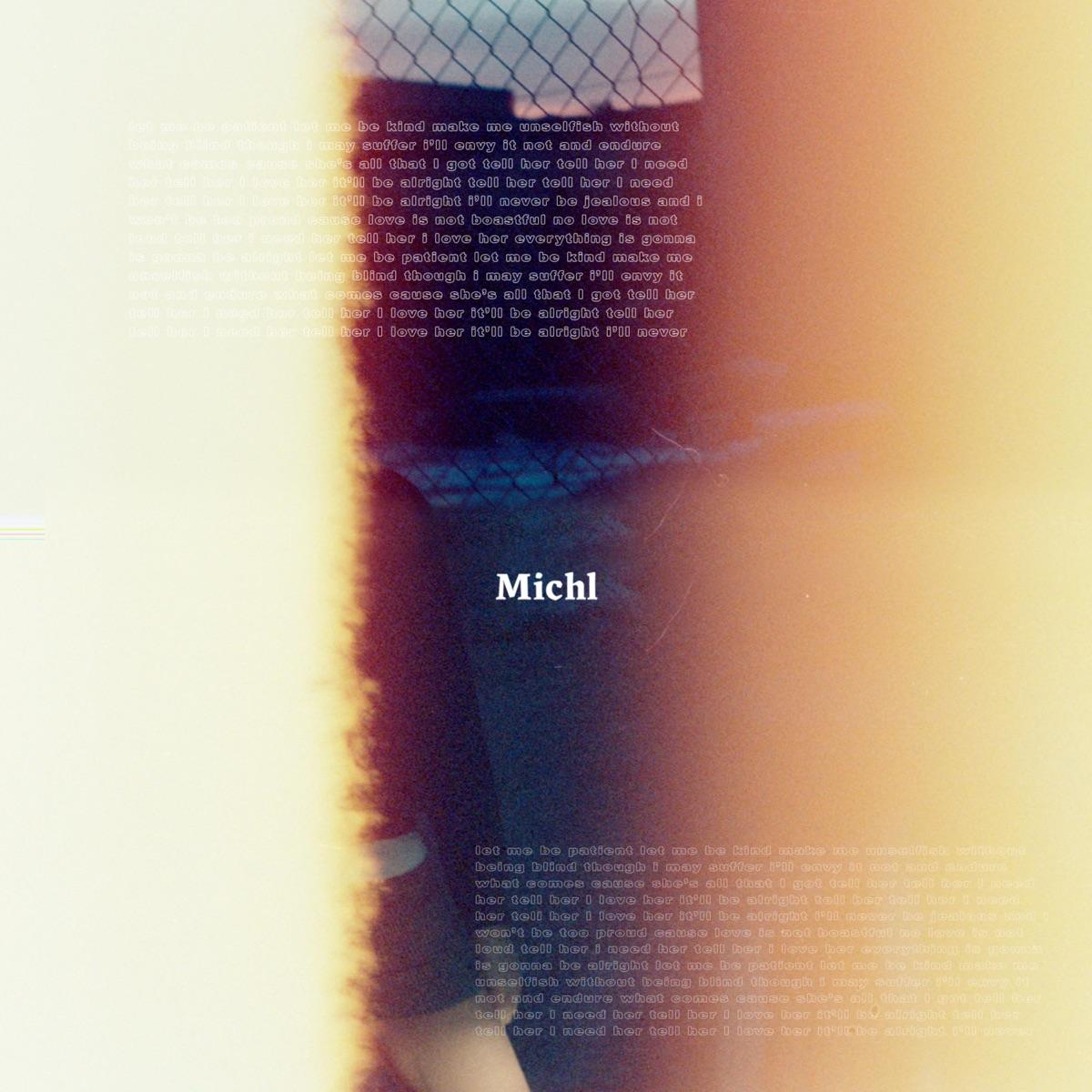 Lyric cover art as blurred background