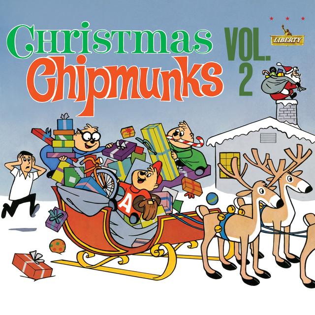 Album cover art for Christmas with The Chipmunks Vol. 2