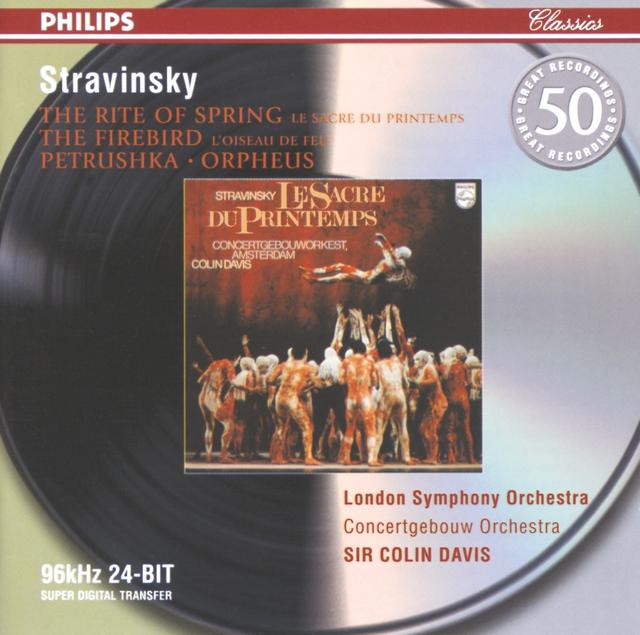 Album cover art for Stravinsky: Petrushka - The Firebird - The Rite of Spring - Orpheus