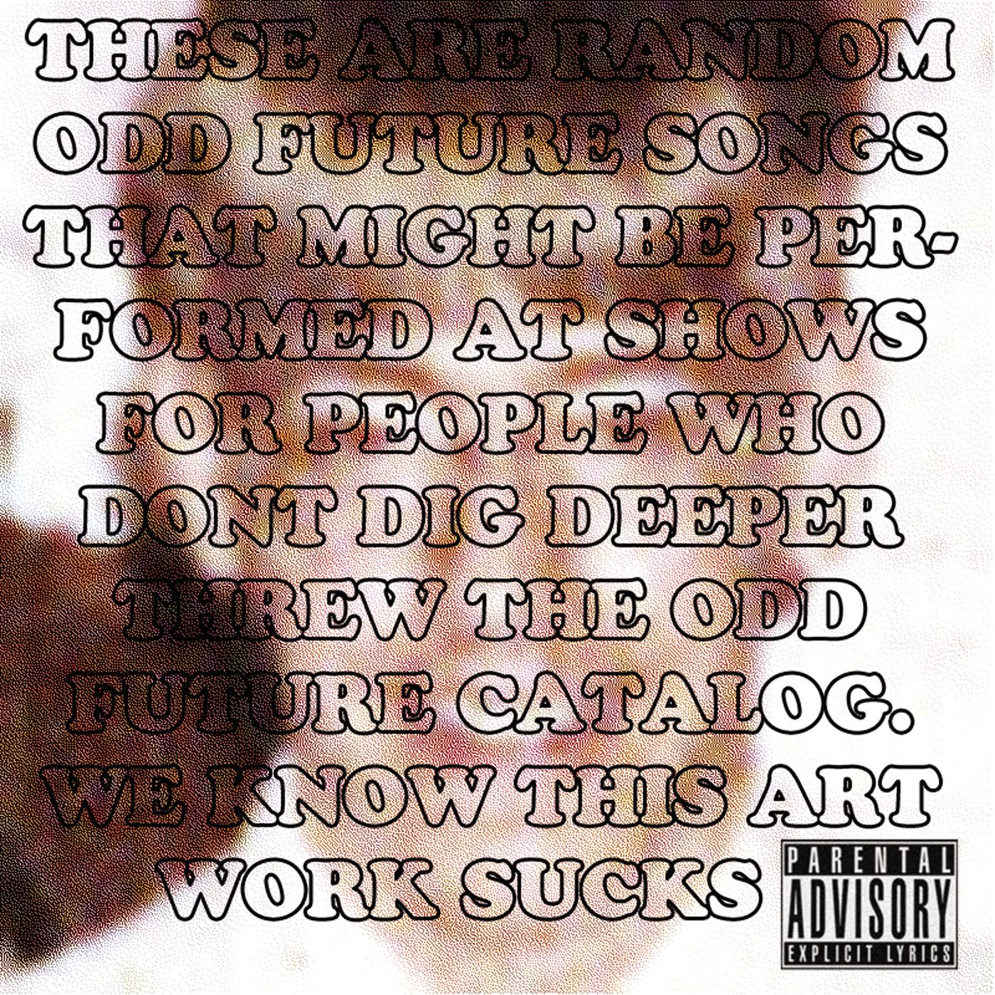 Lyric cover art as blurred background